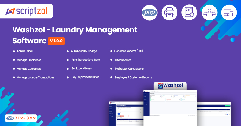 Washzol - Laundry Management Software